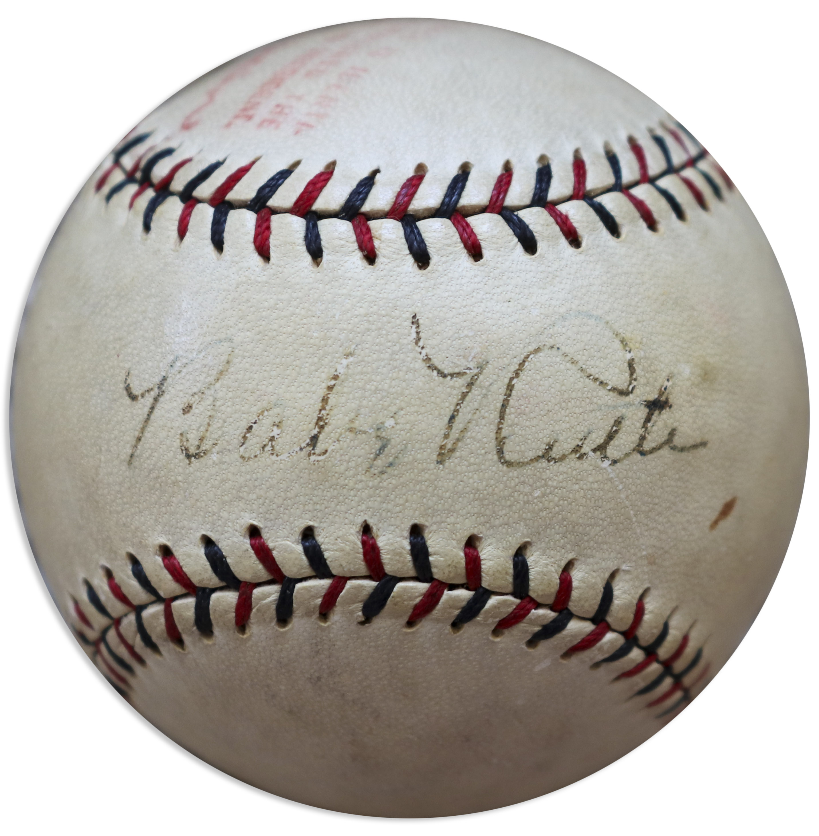 Lot Detail Babe Ruth Single Signed Baseball on the Sweet